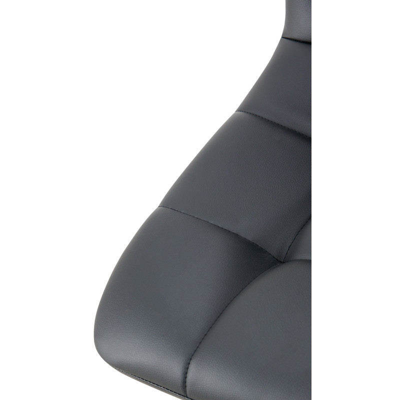 Chaise de salle à manger Antibes simili cuir noir