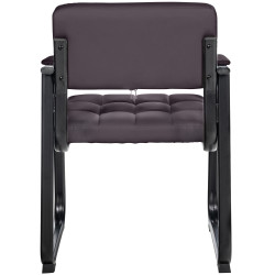 Sedia Visitatore Canada B in Similpelle marrone