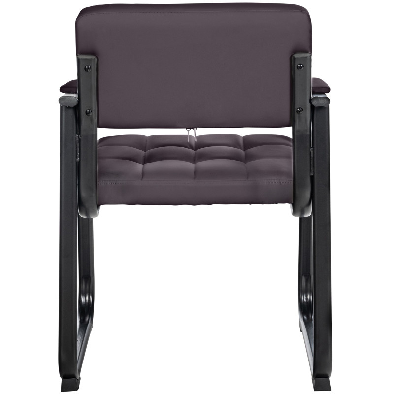 Sedia Visitatore Canada B in Similpelle marrone