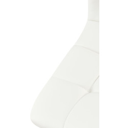 Chaise de salle à manger Antibes simili cuir blanc