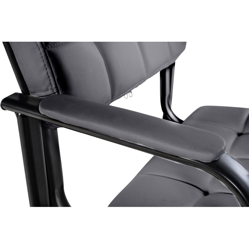 Sedia Visitatore Canada B in Similpelle grigio