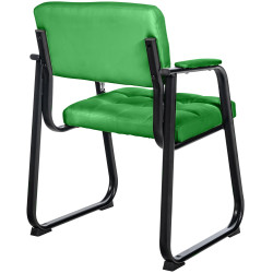 Sedia Visitatore Canada B in Similpelle verde