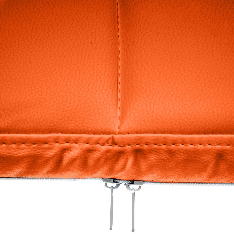 Chaise visiteur Canada B en similicuir orange