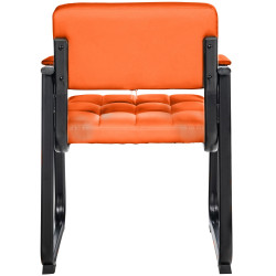 Chaise visiteur Canada B en similicuir orange