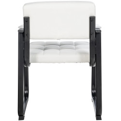 Sedia Visitatore Canada B in Similpelle bianco