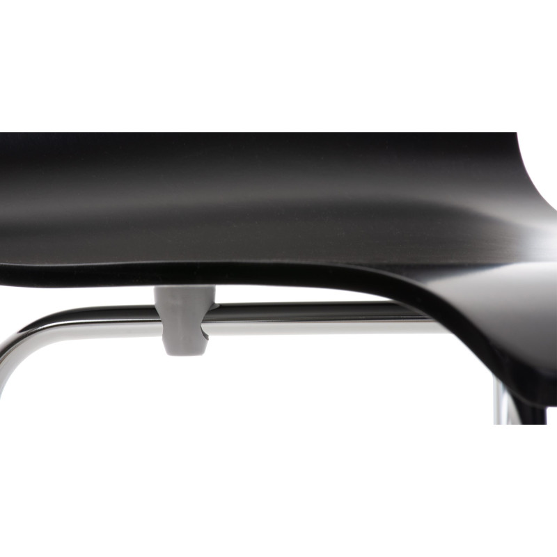 Ensemble de 4 chaises visiteurs Pepe, noires