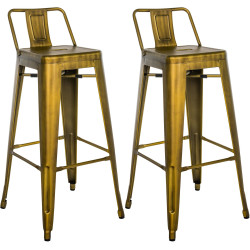 Ensemble de 2 tabourets de bar Mason or