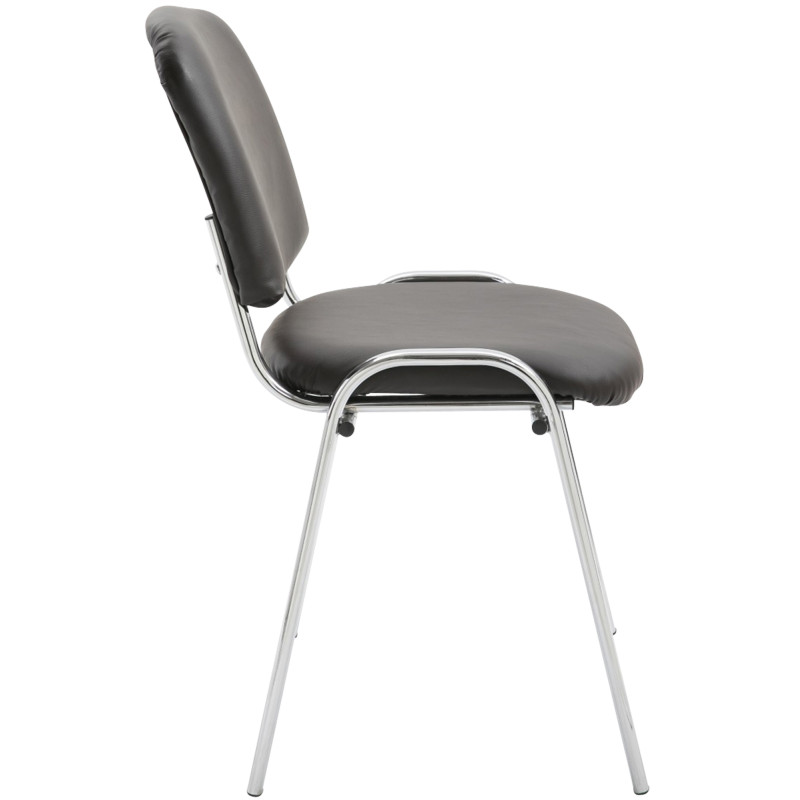 Fauteuil visiteur Ken C en similicuir marron