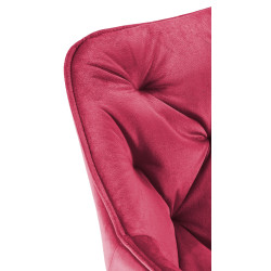 Lot de 2 chaises Tanna velours rouge