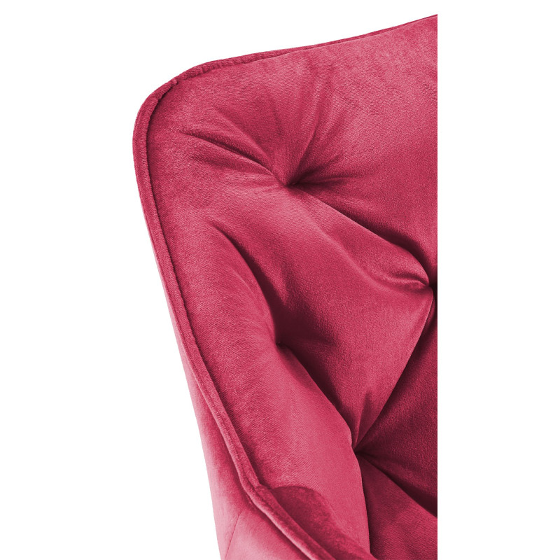Lot de 2 chaises Tanna velours rouge