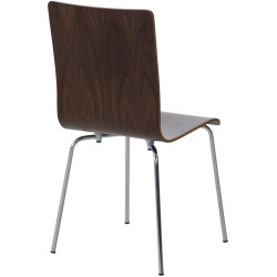 Ensemble de 4 chaises visiteurs Pepe en noyer