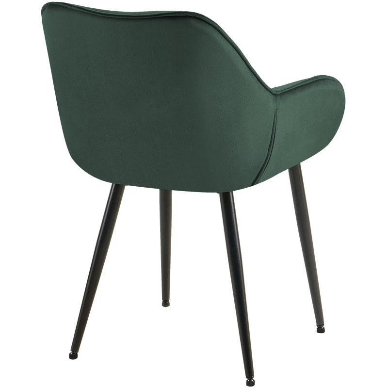 Lot de 2 chaises Tanna velours vert