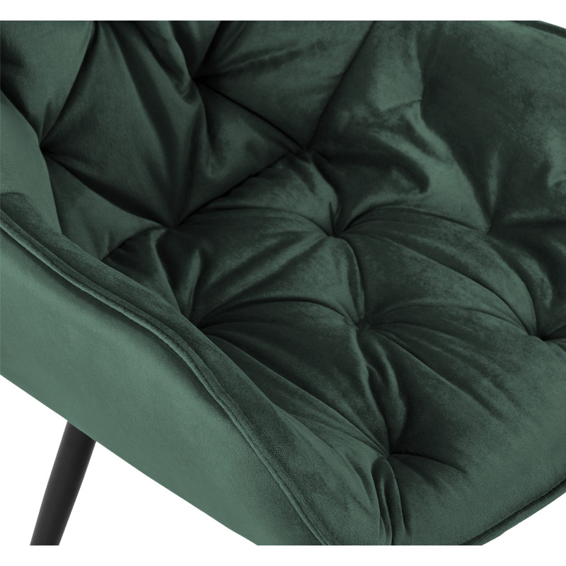 Lot de 2 chaises Tanna velours vert
