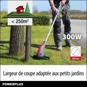 Powerplus Coupe-Bordure électrique POWEG6015 - 300 W,  250 mm Ш, Jardinage Outillage,Coupe-Herbe pour votre Jardin