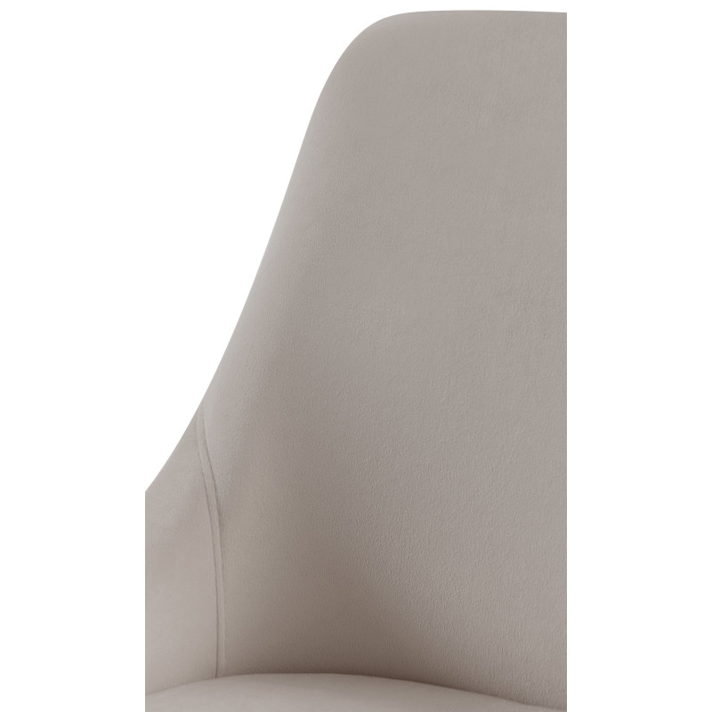Chaise de salle à manger Elmira en velours noir gris