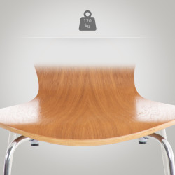 Ensemble de 2 chaises visiteurs Calisto, ch?ne