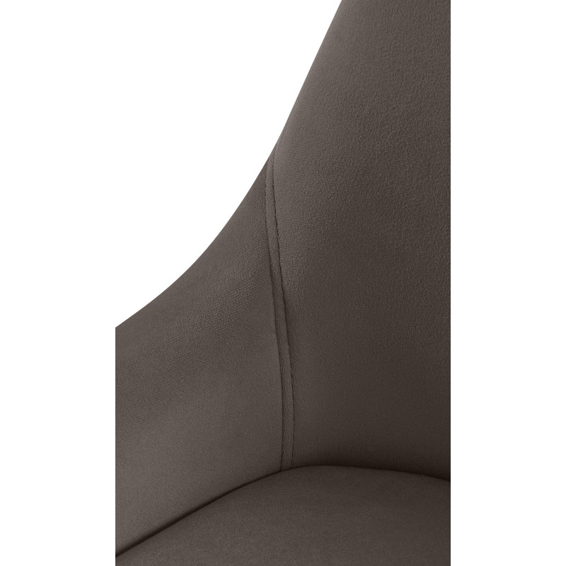 Chaise de salle à manger Elmira en velours noir anthracite