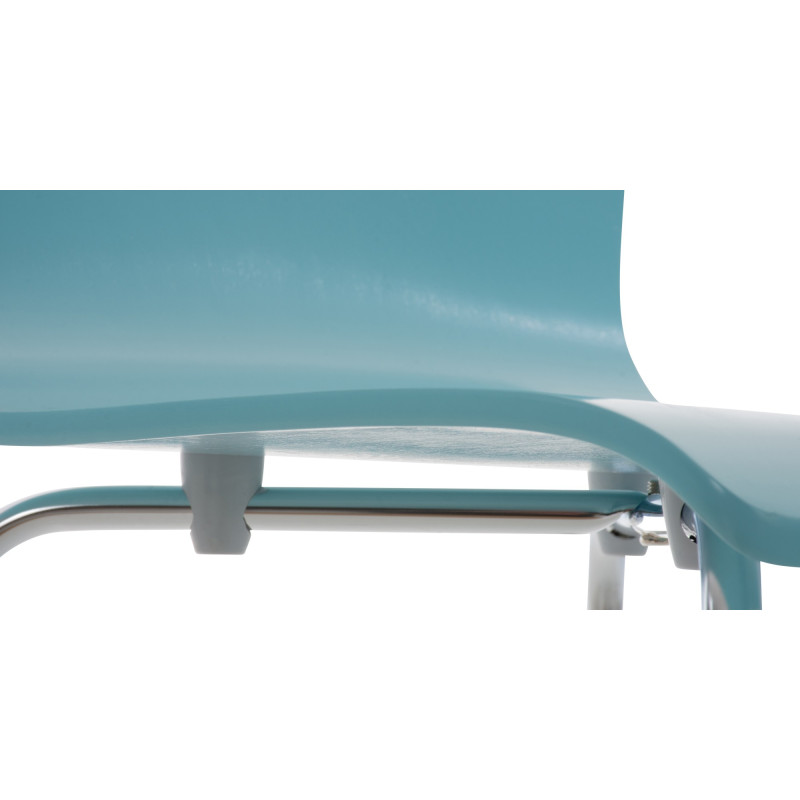 Lot de 2 chaises visiteurs Pepe bleu clair