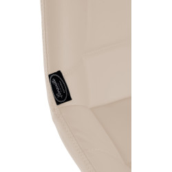 Tabouret de bar Weston simili cuir crème