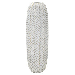 VASE RÉSINE FEUILLE CM Ø 20X67