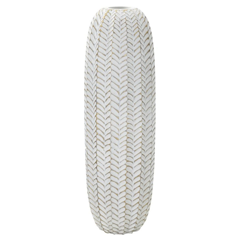 VASE RÉSINE FEUILLE CM Ø 20X67