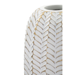 VASE RÉSINE FEUILLE CM Ø 20X67