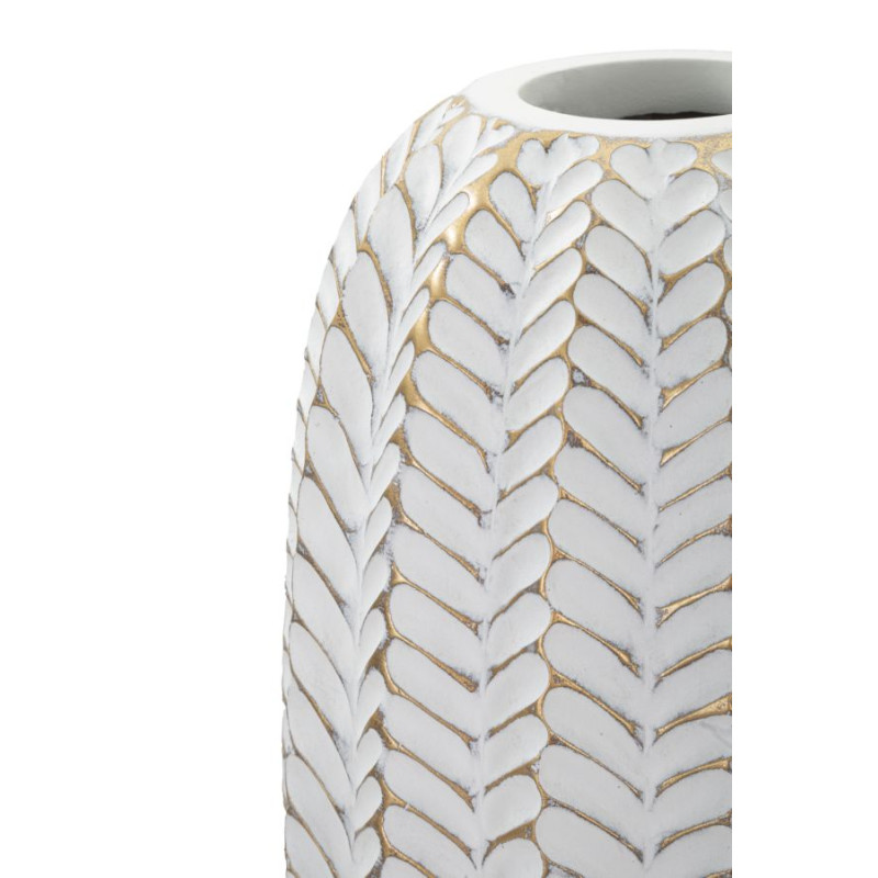 VASE RÉSINE FEUILLE CM Ø 20X67