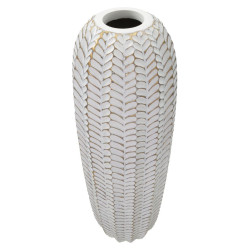 VASE RÉSINE FEUILLE CM Ø 20X67
