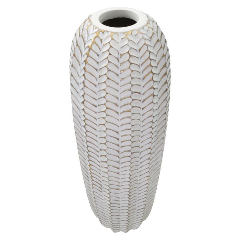 VASE RÉSINE FEUILLE CM Ø 20X67