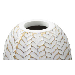 VASE RÉSINE FEUILLE CM Ø 20X67