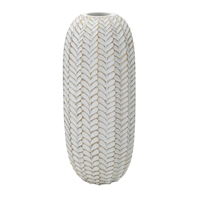 VASE RÉSINE FEUILLE CM Ø 18,5X46
