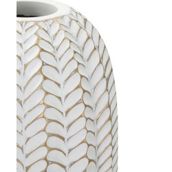 VASE RÉSINE FEUILLE CM Ø 18,5X46