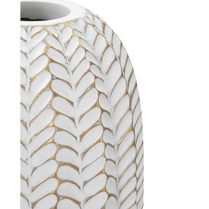 VASE RÉSINE FEUILLE CM Ø 18,5X46