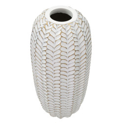 VASE RÉSINE FEUILLE CM Ø 18,5X46