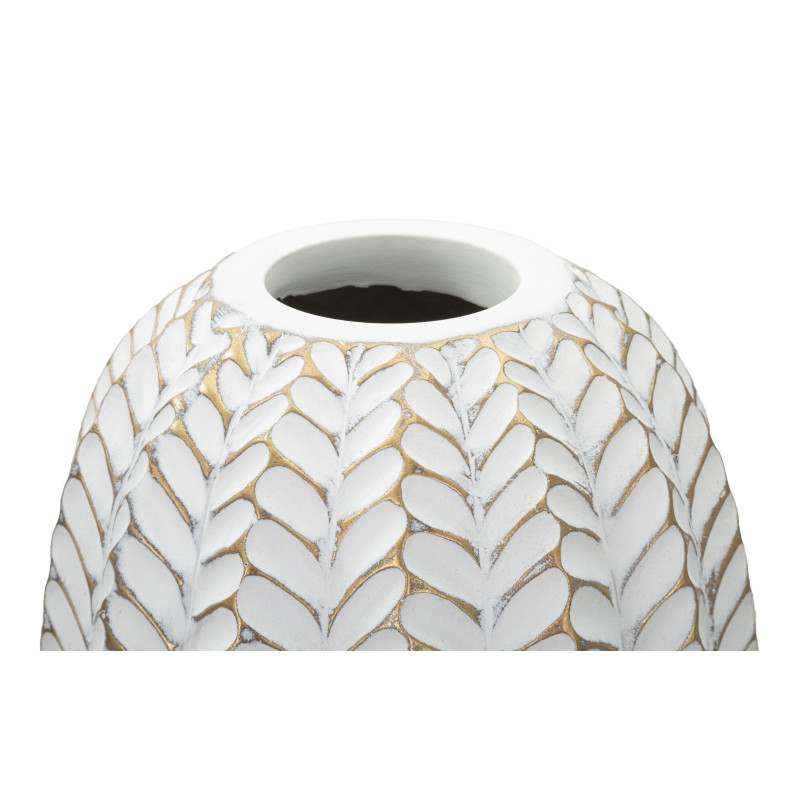 VASE RÉSINE FEUILLE CM Ø 18,5X46