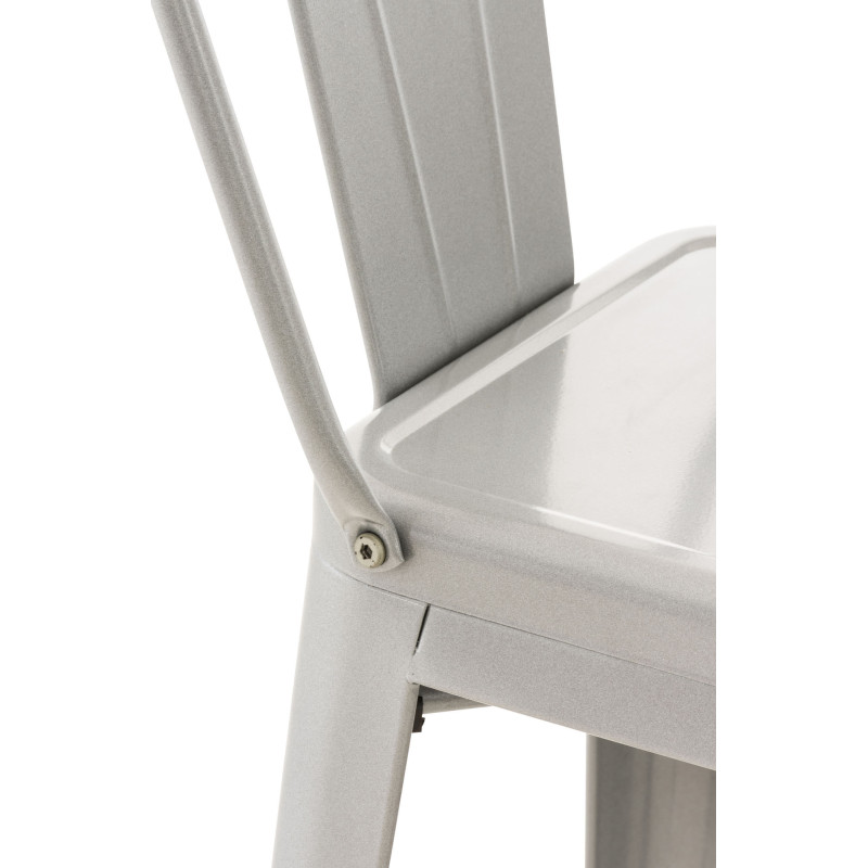 Ensemble de 2 tabourets de bar Mason argent