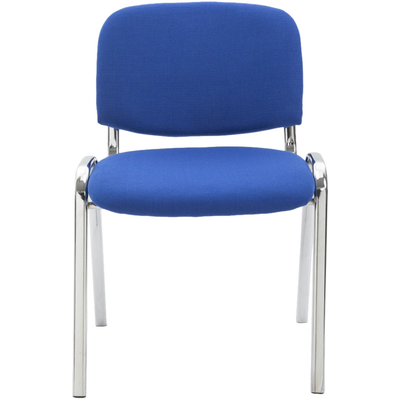 Chaise visiteur Ken C en tissu bleu