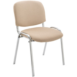 Silla De Conferencia Ken Chrom En Tela Crema