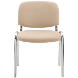 Fauteuil visiteur Ken C, tissu cr?me