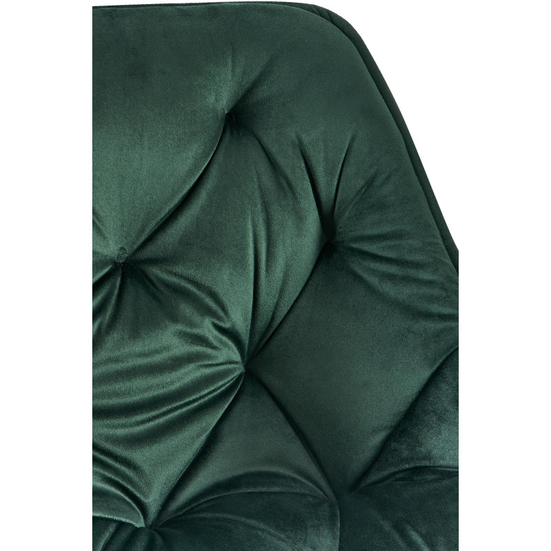 Chaise de salle à manger en velours Antigo vert