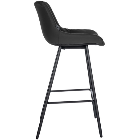 Tabouret de bar Weston, similicuir noir