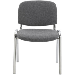 Chaise visiteur Ken C en tissu gris