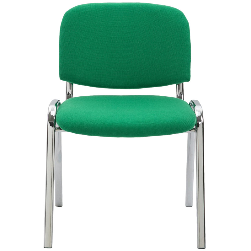 Sedia ospite impilabile KEN in tessuto verde