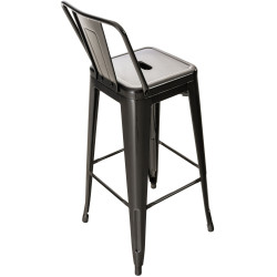 Ensemble de 2 tabourets de bar Mason noir