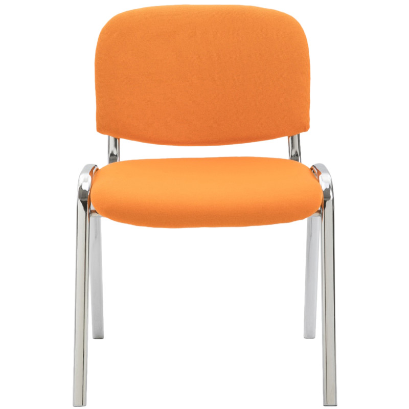 Silla De Conferencia Ken Chrom En Tela Naranja