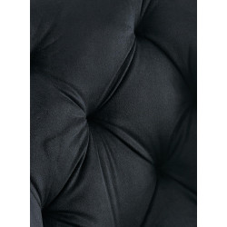 Chaise de salle à manger en velours Antigo noir