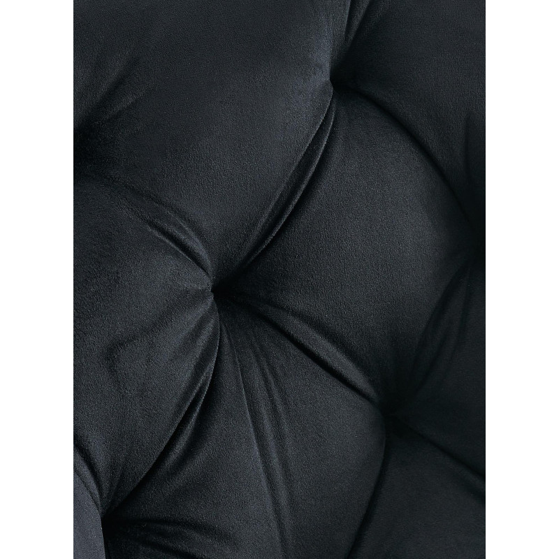 Chaise de salle à manger en velours Antigo noir