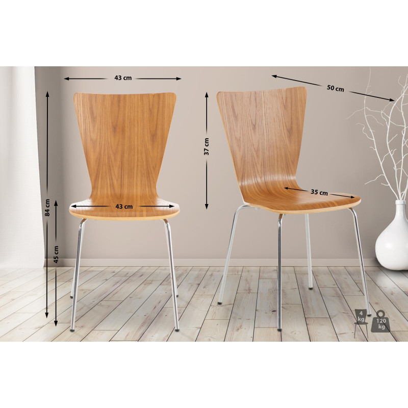 Chaise visiteur en chêne Aaron