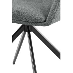 Chaise de salle à manger en tissu Olema gris