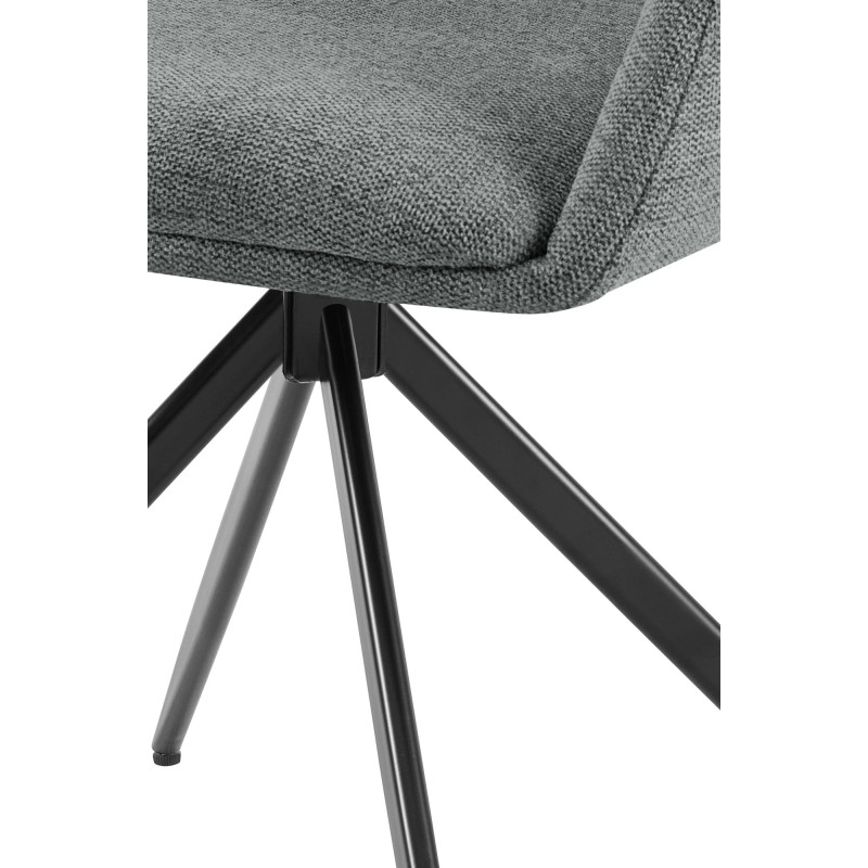 Chaise de salle à manger en tissu Olema gris